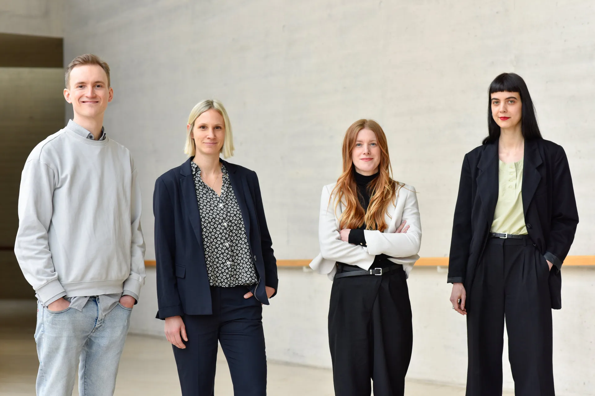 Teamfoto, Team A6, Foto: JTC | Markus Scholz JTC Team A1 Strukturwandel &<br />
Partizipation: Gruppenbild – Dr. Jan Winkler, Hermine Bär, Cheyenne Wolf, Pia Kahlfuß, nicht abgebildet: Felix Schiedlowski
