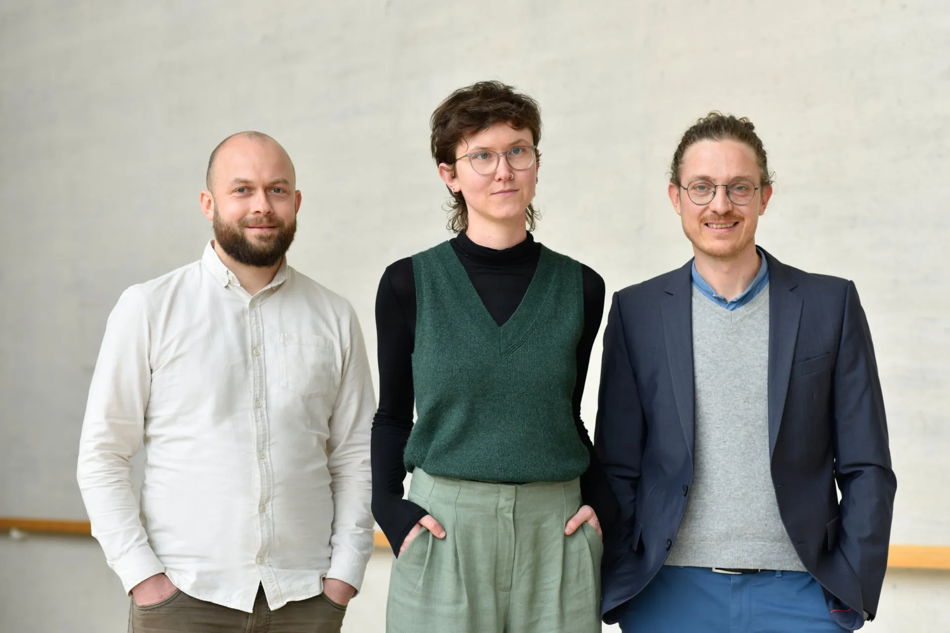Teamfoto, Team B1, Foto: JTC | Markus Scholz JTC Team A1 Strukturwandel &<br />
Partizipation: Gruppenbild – Dr. Jan Winkler, Hermine Bär, Cheyenne Wolf, Pia Kahlfuß, nicht abgebildet: Felix Schiedlowski